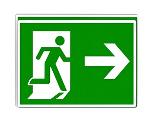 Green emergency exit sign