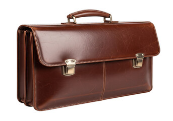 brown leather briefcase