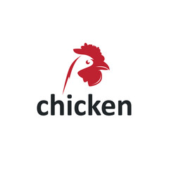 Simple chicken logo design with minimalist and modern concept and also vintage retro, livestock farm design, symbol illustration and brand template, poster, and business