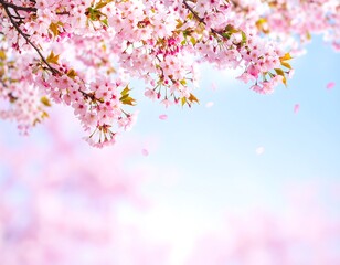Fototapeta premium Pink cherry blossoms in spring