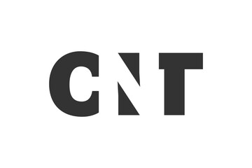 CNT logo design. Initial letter C N T bold font style for tech startups, consulting, corporate branding. Creative company name, headlines typography identity, trendy logotype.