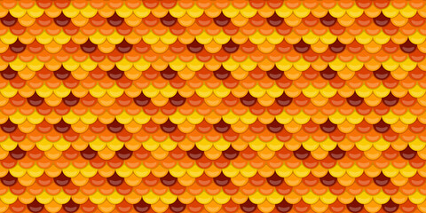 Vibrant autumnal scales pattern.  Perfect for fallthemed designs, backgrounds, or textures.  This rich, repeating design evokes warmth and the beauty of changing seasons.
