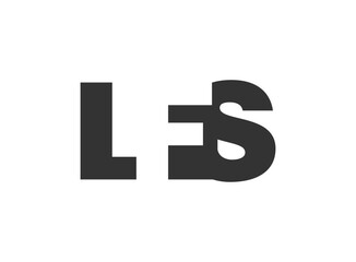 LFS logo design. Initial letter L F S bold font style for tech startups, consulting, corporate branding. Creative company name, headlines typography identity, trendy logotype.