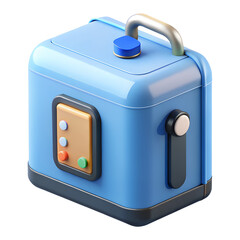 Portable hydrogen fuel cell power bank – 3D renewable energy icon