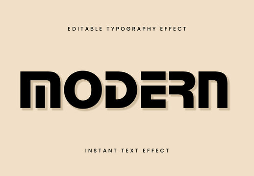Black Minimal Font Geometric Modern Fragmented Text Effect