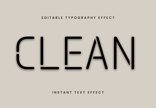 Black Minimal Font Modern Futuristic Line Fragmented Text Effect