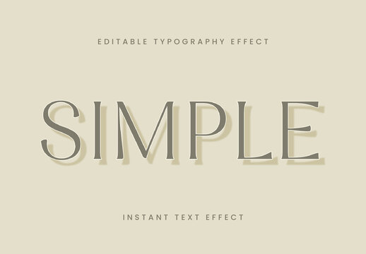 Gray Minimal Font Serif Classic Elegant Shadow Text Effect