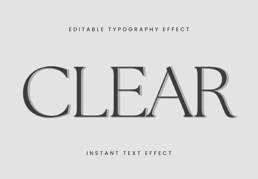 Gray Minimal Font Serif Elegant Classic Text Effect