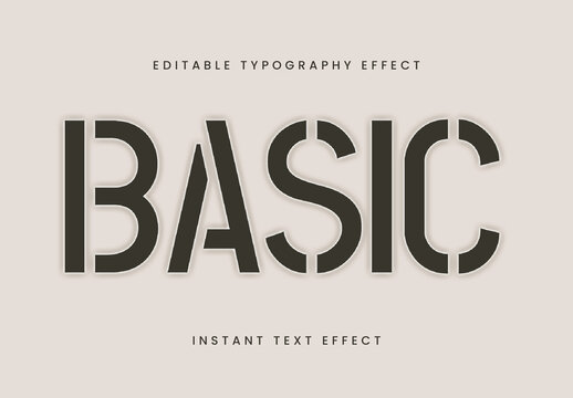 Black Minimal Font Modern Cutout Split Bold Text Effect