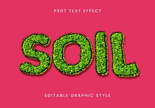 Green Grass Mossy Patch Font Nature Text Effect