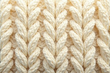 Intricate beige & white wool knit, textured pattern , needlework, cozy