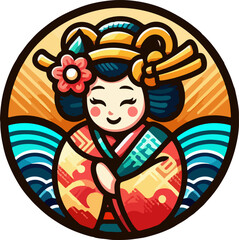 Beautiful_Japanese_Geisha_Illustration_with_Traditional_Kimono,_Golden_Crown