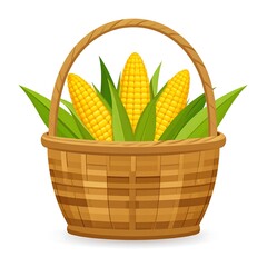 Obraz premium Corn in a basket (1)