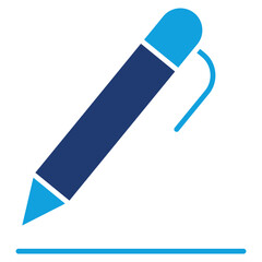 Writing Flat Blue Icon