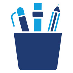 Stationery Flat Blue Icon