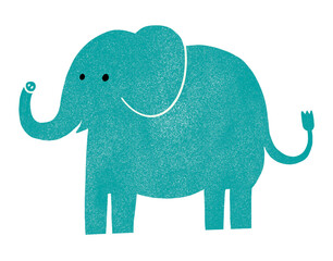Cute Cartoon Elephant for Kids, Niedlicher Elefant für Kinder – Cartoon-Illustration