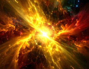 Obraz premium Cosmic explosion, radiating light