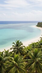 Tropischer Strand aus der Vogelperspektive