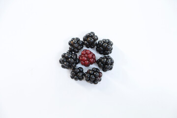 Fresh Ripe Blackberries Close Up