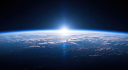 Fototapeta premium Earth from space, sunrise