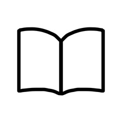 シンプルな黒の本、ノートのアイコン（文字なし）