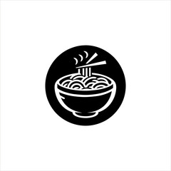 &ldquo;Ramen Noodle Bowl Vector Illustration &ndash; Asian Food Logo with Chopsticks, Egg and Soup Design&rdquo;