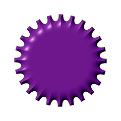 vector illustration of a round gear in purple