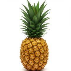 Fototapeta premium Fresh ripe pineapple isolated on white background