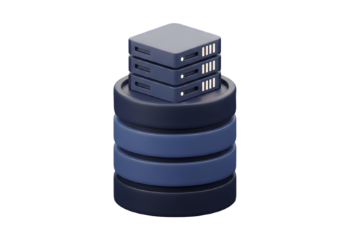 Modern 3D data server stack representing cloud computing and data storage solutions for businesses - Powered by Adobe