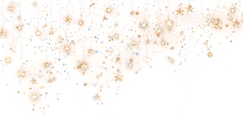 A lot of falling and flying glittering sequins on a white or transparent background. design element. new year. decoration. stars and particles.