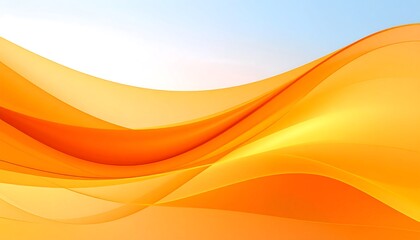 Orange Wave Abstract Background. (1)