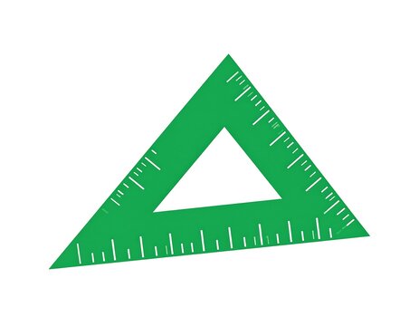 Green triangular ruler