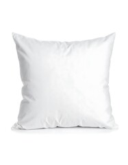 Plain white square decorative pillow
