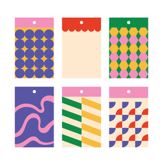 Obraz premium Design set hang tag geometric shape bauhaus
