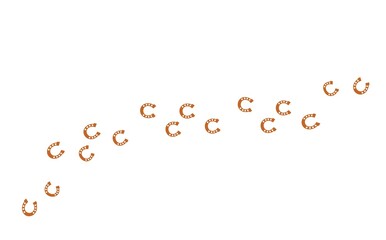 馬の足跡イラスト素材