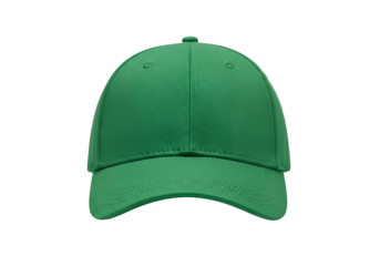 A vibrant, emerald green baseball cap is centered against a black background.
