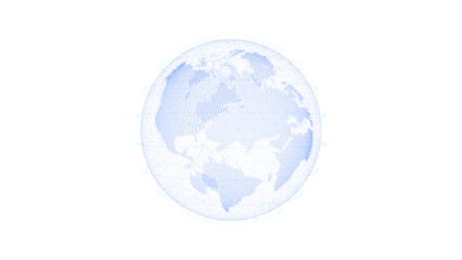 globe on white background