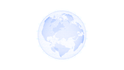 globe on white background