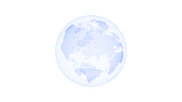 globe on white background