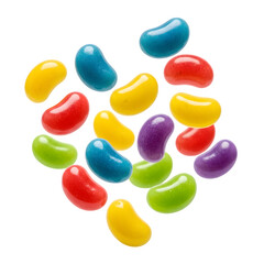  a collection of jelly beans isolated on white or a transparent background, PNG format.