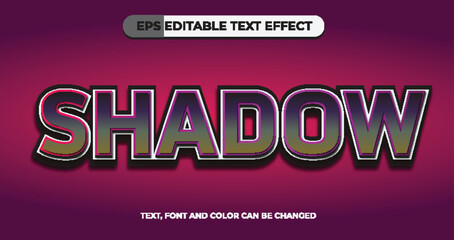 Shadow editable vector text effect