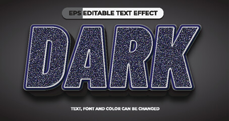 Dark editable vector text effect