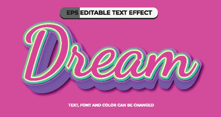 Dream editable vector text effect