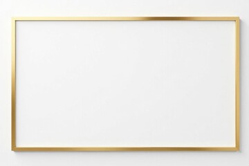 Subtle gold rectangle on white backdrop Elegant minimalist border , rectangle, simple frame, modern frame