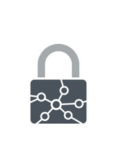 Cybersecurity network protection vector icon.