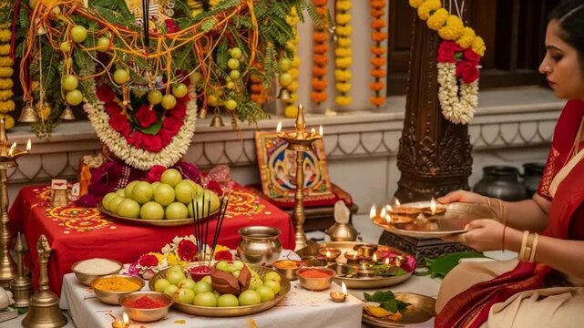 Amalaki Ekadashi with Traditional Rituals and Sacred Offerings