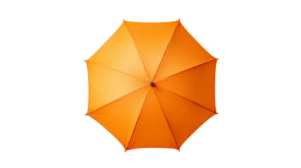 Bright Orange Umbrella on Transparent Background, PNG