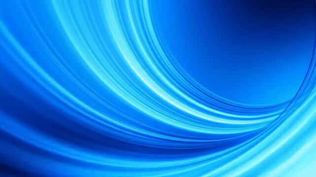 Abstract flowing blue curves on a gradient background