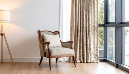 Cozy armchair by window