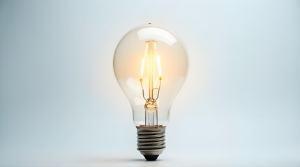Illuminate your ideas with this bright glowing lightbulb, perfect for inspiration and innovation concepts